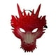 thumbnail image 3 of Máscara de dragón Accesorios de máscara de animal Adultos Disfraz de Halloween aterrador Máscara de cosplay Máscara facial completa para actuación en Rojo Fernando Cubierta de cabeza de dragón, 3 of 8