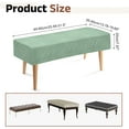 thumbnail image 2 of Funda para banco de comedor, funda elástica para banco largo tipo piano, protector de cojín de asiento rectangular lavable para sala de estar, dormitorio y cocina, verde claro, 2 of 6