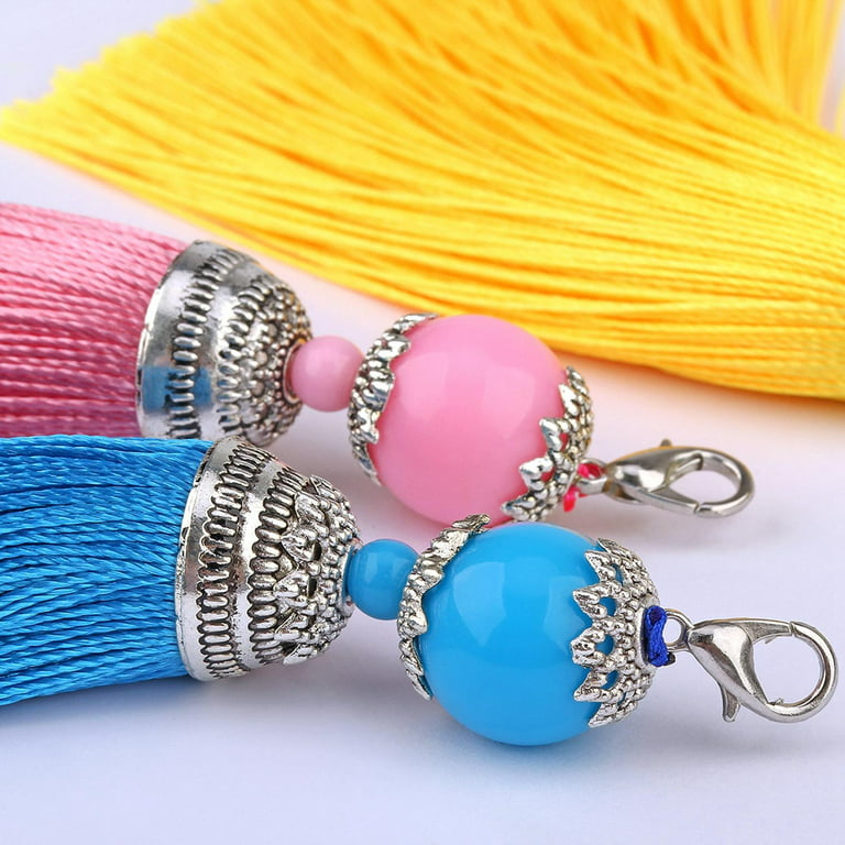 10pcs Beads Tassel Silk Tassels Bookmark Tassels DIY Crafts Gift
