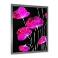 thumbnail image 2 of Designart 'Abstract Red Flower Detail On Black Background I' Traditional Framed Art Print, 2 of 4