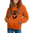 thumbnail image 2 of Sweatshirt for Teen Girls Cute Printed Long Sleeves Hoodies with Pocket Casual Crew Neck Fall Winter Pullover Tops Clothes Comfy Jumper School Warm Girl Sweatshirts, 2 of 5