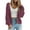 130# Light Purple, variant on Fshiont Women's Chunky Knit Open Front Sweater Long Sleeve Button Loose Short Cardigan Outerwear Coats Pink L