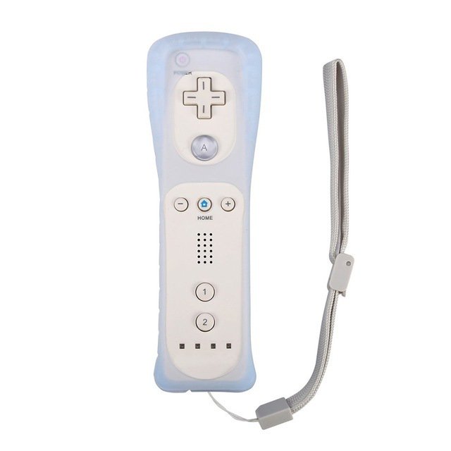 2 en 1 Nintendo Wii/U Mando a distancia genuino Motion Plus Inside Controller Nunchuk, blanco