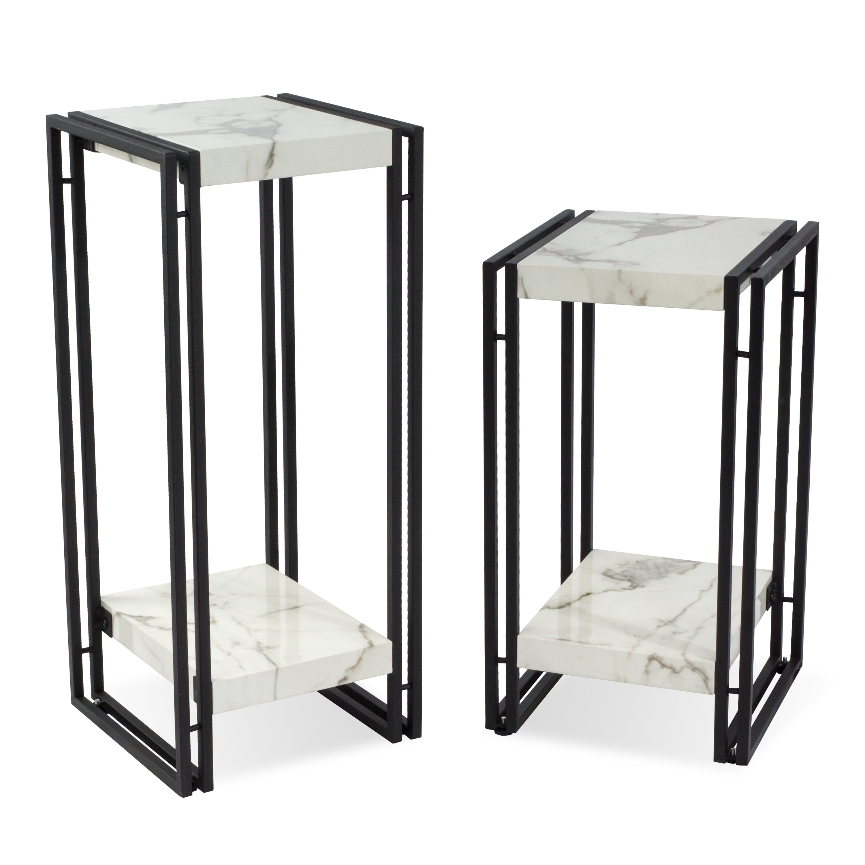 Atlantic Urban Accent Side Tables (Set of 2), Marble