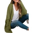 thumbnail image 2 of Long Sleeve Women's Open Front Batwing Fuzzy Knit Sweaters Chunky Cardigan, 2 of 7