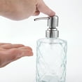 thumbnail image 3 of Unique Bargains 1 Pc Elegant Soap Pump Dispenser for Bathroom 11.15oz Clear Silver Tone, 3 of 6