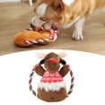 thumbnail image 2 of Juguetes navideños para perros, divertido juguete de peluche para masticar perros, juguetes interactivos chirriantes para cachorros, regalos para masc Alce, 2 of 8