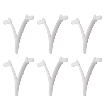 6 PCS Pool Butterfly Clip, V Pool Attachment Clip, Pool Skimmer V Clip Replacement for Pool Spa Brush, Leaf Skimmer, Vacuum Head, Mini Jet Vacuum, Telescopic Pool Pole