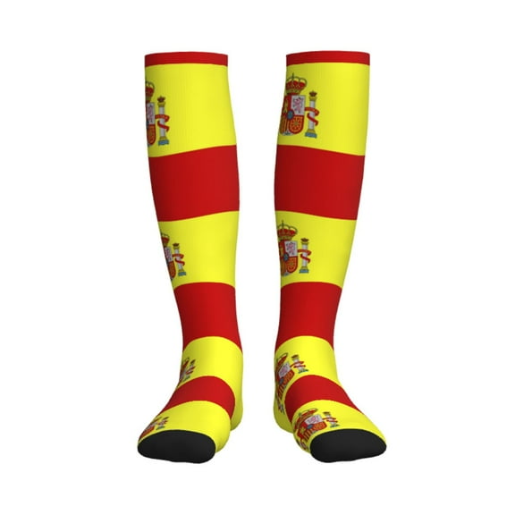 Spanish Flag Compression Socks Circulation Running Athletic Sports for Women Men