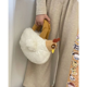 thumbnail image 3 of Divertido bolso de pollo peluche con correa ajustable - Mochila cruzada suave y adorable (20x28x10 cm), 3 of 7