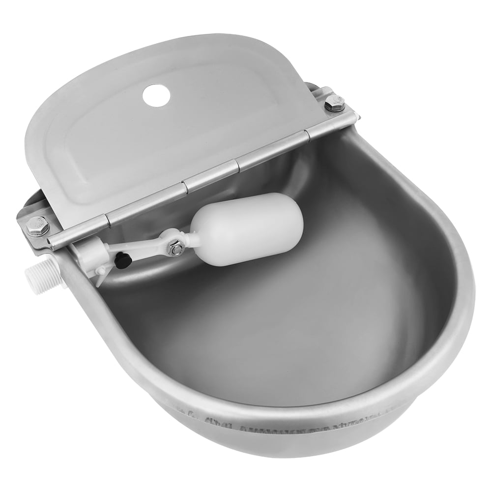 4L Stainless Steel Water Bowl Horse Goat Cow Float Bowl Automatic Drinking Bowl 