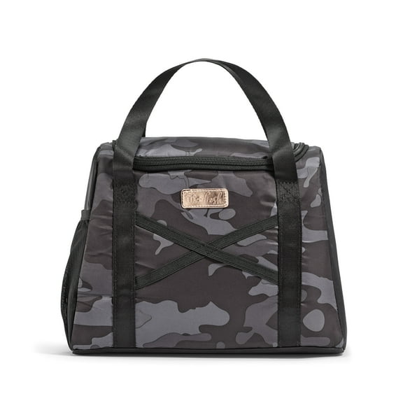Fit Fresh Nadia Large Athleisure Insulated Lunch Bag for Women, Black Camo