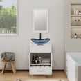 thumbnail image 2 of ELECWISH 24" Vanity Bathroom Cabinet with Mirror and Vessel Sink Bowl Faucet Combo Set, 2 of 12
