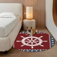 thumbnail image 2 of Nautical Rudder Round Area Rug 5Ft Washable Circle Rugs for Living Room Bedroom, Red Navy Blue Coastal Stars Ocean Non-Slip Carpet Floor Mats Indoor Outdoor Carpet Runner Aesthetic Home Decor, 2 of 8