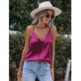 thumbnail image 5 of Zeagoo Women's Satin Tank Top V Neck Summer Camisole Soft Spaghetti Strap Shirt, 5 of 5