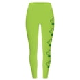 thumbnail image 4 of lcziwo Sales Today Clearance, Seamless Leggings for Women 2025 St Patricks Day Shamrock Clover Print Yoga Pants Casual High Waisted Tummy Control Stretchy Tight Leggings Mint Green L, 4 of 5