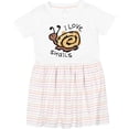 thumbnail image 3 of Inktastic I Love Snails Girls Toddler Dress, 3 of 5
