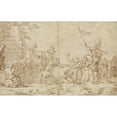 thumbnail image 2 of After Salvator Rosa 18x13 Black Ornate Wood Framed Double Matted Museum Art Print Titled - Death of Regulus (1615-73), 2 of 5