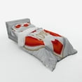thumbnail image 3 of Ambesonne Romantic Bedding Set 4 Pcs, Valentine Love Hearts, Queen, Orange White Cream, 3 of 3