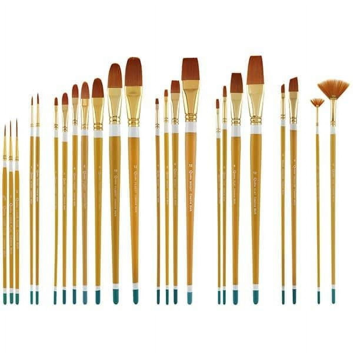 Creative Mark Paint Brush Set - Qualita 24pc Acrylic Paint Brush Set Used For Acrylics, Oils, Fine Art, Heavy Bodied Media - [24 Piece Set]