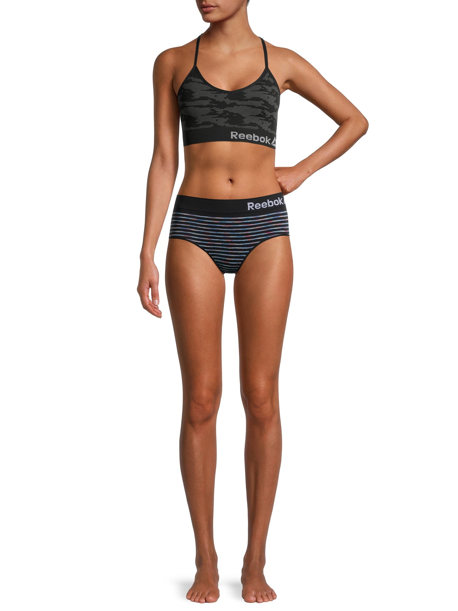 Reebok Women's Underwear Seamless Hipster Panties, 4Pack