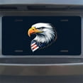 thumbnail image 7 of License Plate, Eagle American Flag Portrait Decorative Front,Personalized Stainless Steel License Plate Cover For Men Women,12.2" X 6.2", 7 of 7