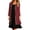 Wine, variant on Cekizud Womens Cardigan Long Sleeve Chiffon Open Front Rhinestone Trim Party Outerwear Tops, S-3XL