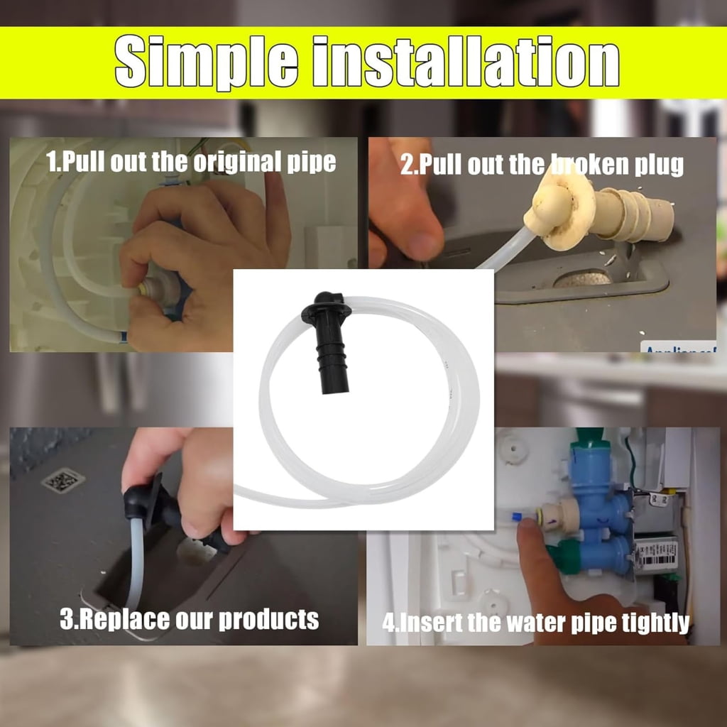 Sinyiin W11415785 Ice Maker Fill Tube and Water Line Assembly Fit for W11232485 12961401 67006317 Ice Maker Accessories