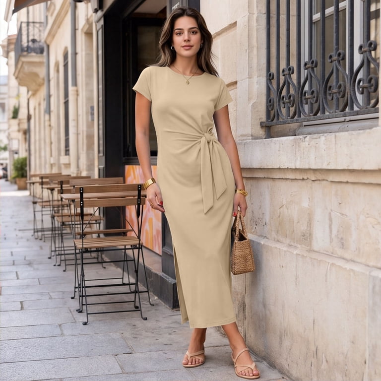 wedding guest summer midi dress Amazon.com: Ever-Pretty Women's Spring Summer Chiffon Wedding Guest Dresses V Neck Ruffle Sleeves Midi Semi Formal Cocktail Dress Blue US02 : Clothing, Shoes & Jewelry