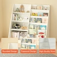 thumbnail image 3 of Kids Bookshelf and Toy Storage Organizer,Multifunctional 4 Tier Wooden Kids Book Shelf with Bookcase Display Stand in Kids Room Playroom Nursery for Kids,Children,Toddlers, 3 of 7