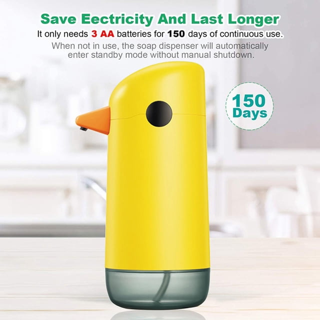 Dispensador de jabón Yotijar automático amarillo de espuma para cocina