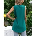 thumbnail image 2 of Richie House Women's Sleeveless Button-Front Top Ribbed Knit Long Summer Shirt RHW2889, 2 of 7