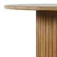 thumbnail image 6 of Breck Solid Wood 48" Round Mid-Century Modern Fluted Pedestal Dining Table, 6 of 7