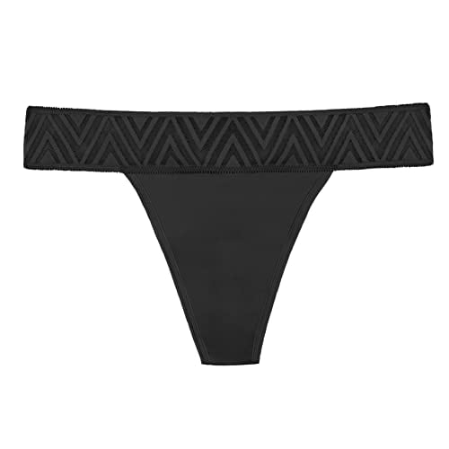 Thinx Thong Period Underwear | Menstrual Underwear | Period Panties Black - Walmart.com