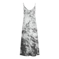 thumbnail image 4 of Besolor Robes d'Été pour Femmes Tendance Imprimée Col en V Bretelles Spaghetti Robe de Plage Décontractée Fluide Maxi, 4 of 5