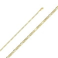 thumbnail image 2 of 14k Yellow Italian Gold Figaro Plain Chain Link Necklace 2.6mm, 2 of 2