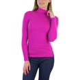 thumbnail image 7 of ToBeInStyle Women's Soft Cotton Long Sleeve Turtleneck Sweatshirt - Rose Violet - 3X, 7 of 7