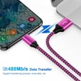 thumbnail image 6 of USB Charger Block,FiveBox USB Wall Charger Block with 2PACK Android Type C USB C Charging Cables 6ft 2.1A Dual Port USB Wall Charger Adapter USB Brick Phone Charger Plug Fast Charging Block(Rose), 6 of 8