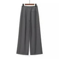 thumbnail image 4 of WREESH Womens Wide Leg Pants Fall and Winter New Pants Design Fashion Long Pants Solid Color Suit Pants Gray, 4 of 9