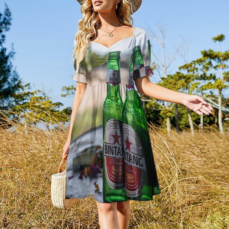 Bali Indonesia Bintang Beer Dress Women's summer long dress evening dresses  women summer dress korean women - Walmart.com