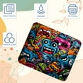 thumbnail image 3 of Graffiti Printed Non-Slip Rubber Bottom Gaming Mouse Pad 8.3x9.8 Inch Square Office and Gaming Mouse Mat, 3 of 6