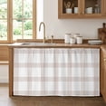 thumbnail image 5 of Brown Buffalo Plaid Cabinet Curtains for Shelves, Farmhouse Checkered Watercolor Privacy Curtain for Closet Self Adhesive, Dust-Proof Drapes for Closet Storage Room Classroom Doorway, 32"W x 55"L, 5 of 9