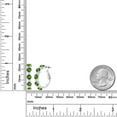thumbnail image 2 of Gem Stone King 925 Sterling Silver Green Tourmaline and White Lab Grown Diamond Hoop Earrings for Women (2.80 Cttw, Round 4MM and 1.9MM, Gemstone Birthstone 1 inch Diameter), 2 of 3