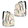 thumbnail image 2 of Xixirimido Cartoon Dinosaur Stars Planets Print Kids School Bag 17" Backpack for & Girls Lightweight Large Capacity Bookbag for Elementary Middle High School Students, 2 of 8