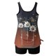 thumbnail image 5 of Traje de baño de dos piezas para mujer, trajes de baño para mujer, traje de baño de dos piezas de moda con estampado y cintura alta para mujer, 5 of 8