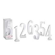 Silver Mirror Table Numbers (1-6), Great for Weddings