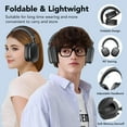 thumbnail image 3 of Active Noise Cancelling Headphones -45dB, Bluetooth Headphones 5.4, 60H Playtime Wireless Earbuds, Clear Call, Bass Boosted by 90%, Comfort Fit Over Ear Headphones for Travel Home Office PC Black, 3 of 14
