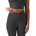 thumbnail image 3 of YITTY Active Women's UltraLuxe Crossover High-Waist Legging, Athleisure, 4-Way-Stretch, Onyx, 3X, 7/8 Length, 3 of 8