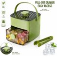 thumbnail image 2 of 48 Cube Ice Maker with Easy Press Lid, Double Layer Portable Ice Maker with Lid and Storage Box, Press-Release Ice Mold Container for Freezer Whiskey, Cocktail, Beer (white), 2 of 7