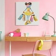 thumbnail image 3 of HFDF Shopping Frog Canvas Wall Art Colorful Cute Animal Abstract Oil Painting Modern Wall Picture Artwork for Living Room Home Bedroom Decor 10x8inch Framed, 3 of 7